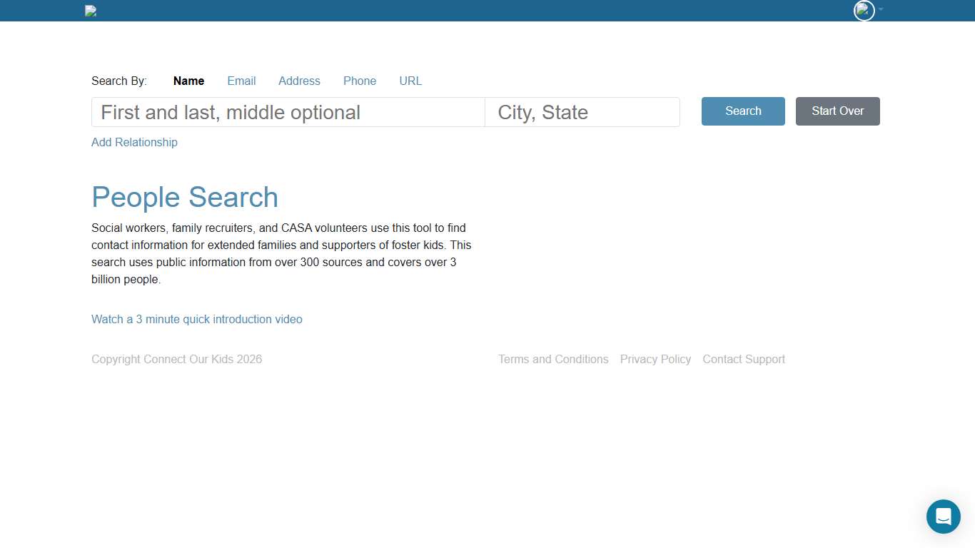 People Search by Connect Our Kids